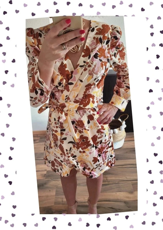 Vestido con flores - Efecto satinado - Con etiqueta - Varias tallas disponibles – photo 7